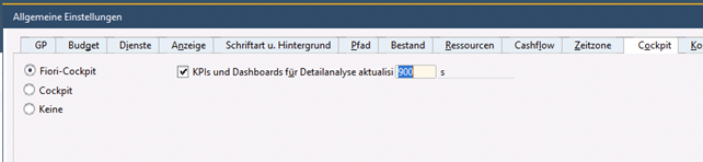 Aktualisierung Zeitintervall von KPIs und Dashboard in SAP Business One